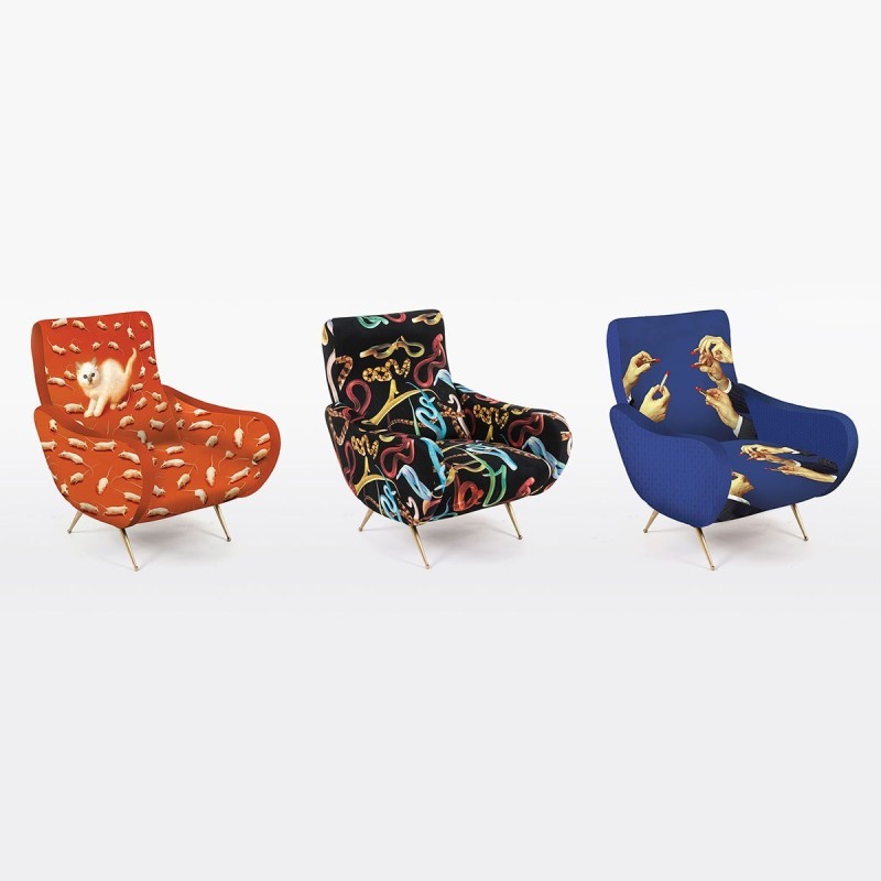 SELETTI Toiletpaper Armchair  - Lipsticks
