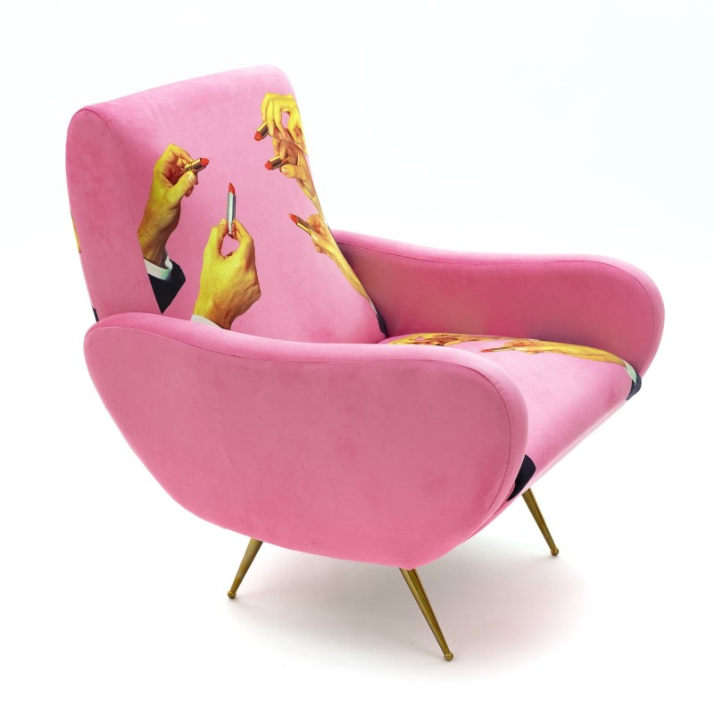 SELETTI Toiletpaper Armchair  - Pink - Lipsticks