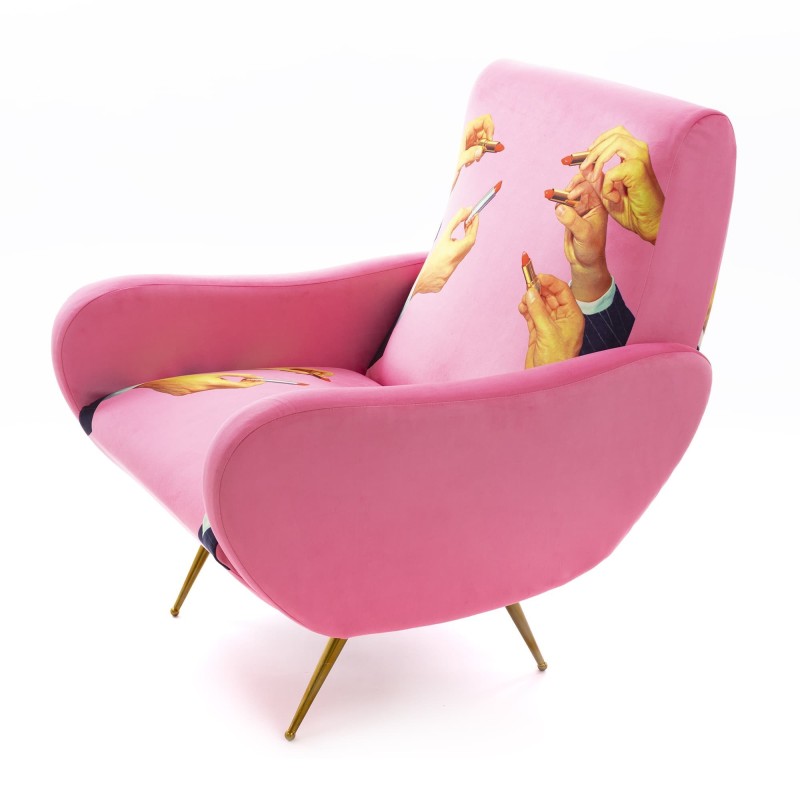 SELETTI Toiletpaper Armchair  - Pink - Lipsticks