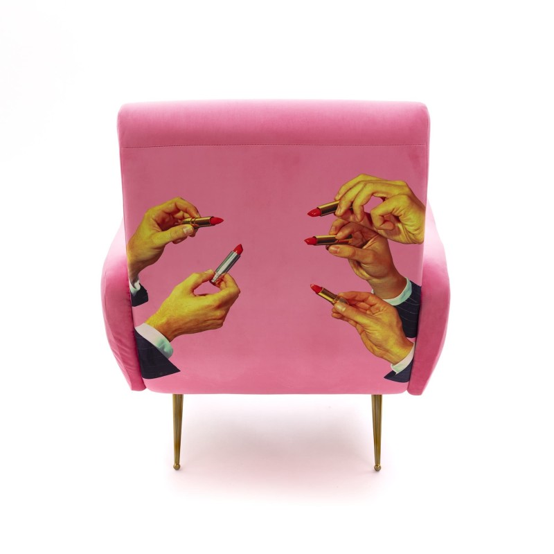 SELETTI Toiletpaper Armchair  - Pink - Lipsticks