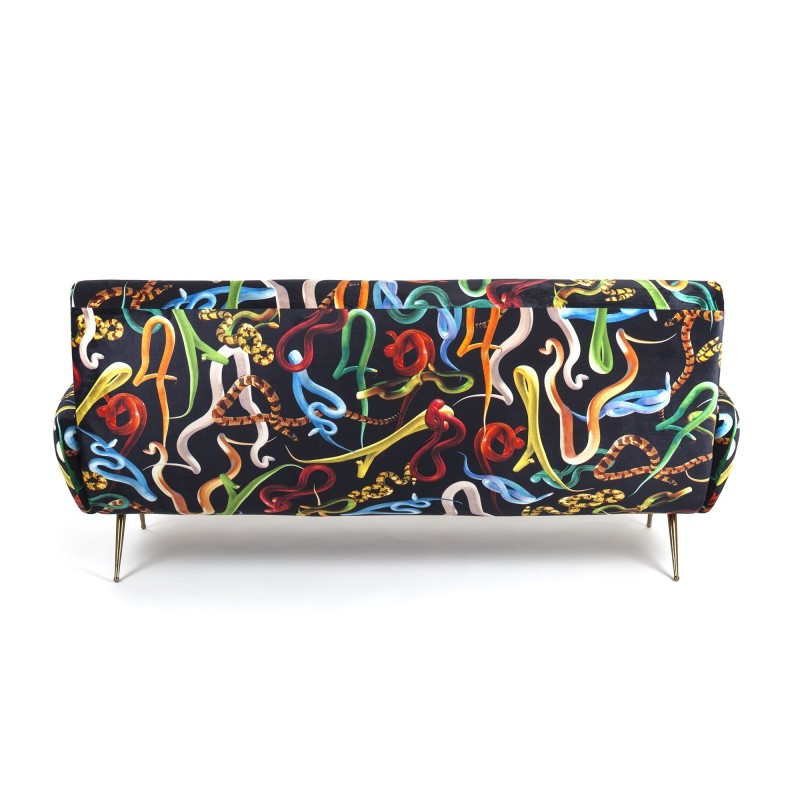 SELETTI Toiletpaper Three Seater Sofa - Snakes