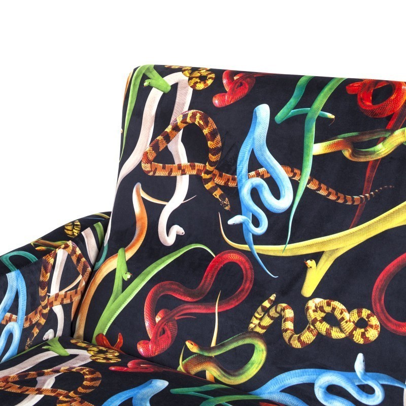 SELETTI Toiletpaper Three Seater Sofa - Snakes