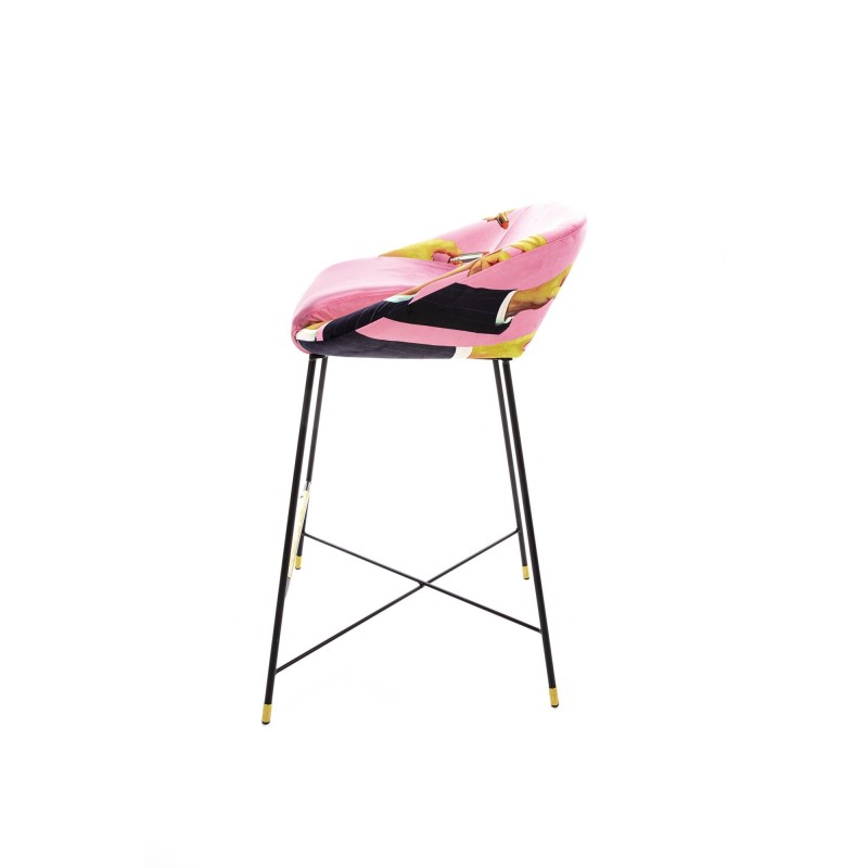 SELETTI Toiletpaper High Stool - Pink - Lipsticks