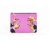 SELETTI Toiletpaper Beauty case "square" 21x15,5 - LIPSTICKS PINK