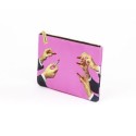 SELETTI Toiletpaper Beauty case "square" 21x15,5 - LIPSTICKS PINK