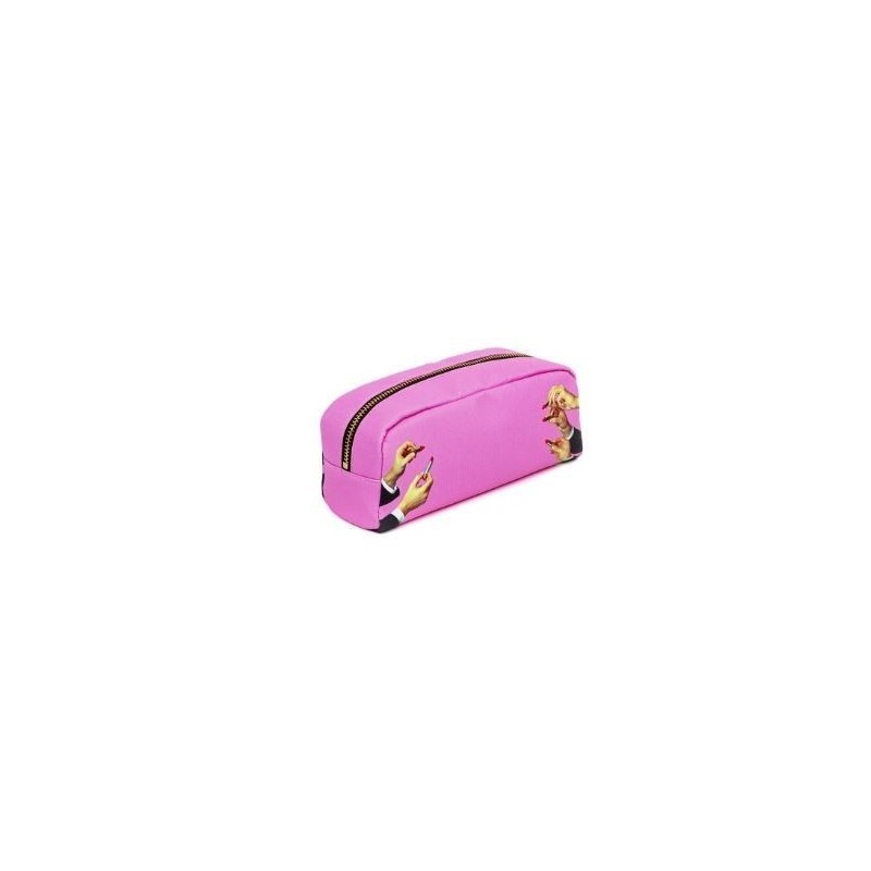 SELETTI Toiletpaper Beauty case Medium 20,5x7 h.9 - LIPSTICKS PINK