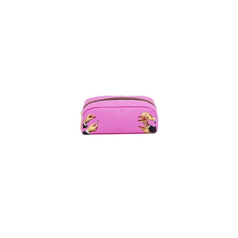 SELETTI Toiletpaper Beauty case Medium 20,5x7 h.9 - LIPSTICKS PINK