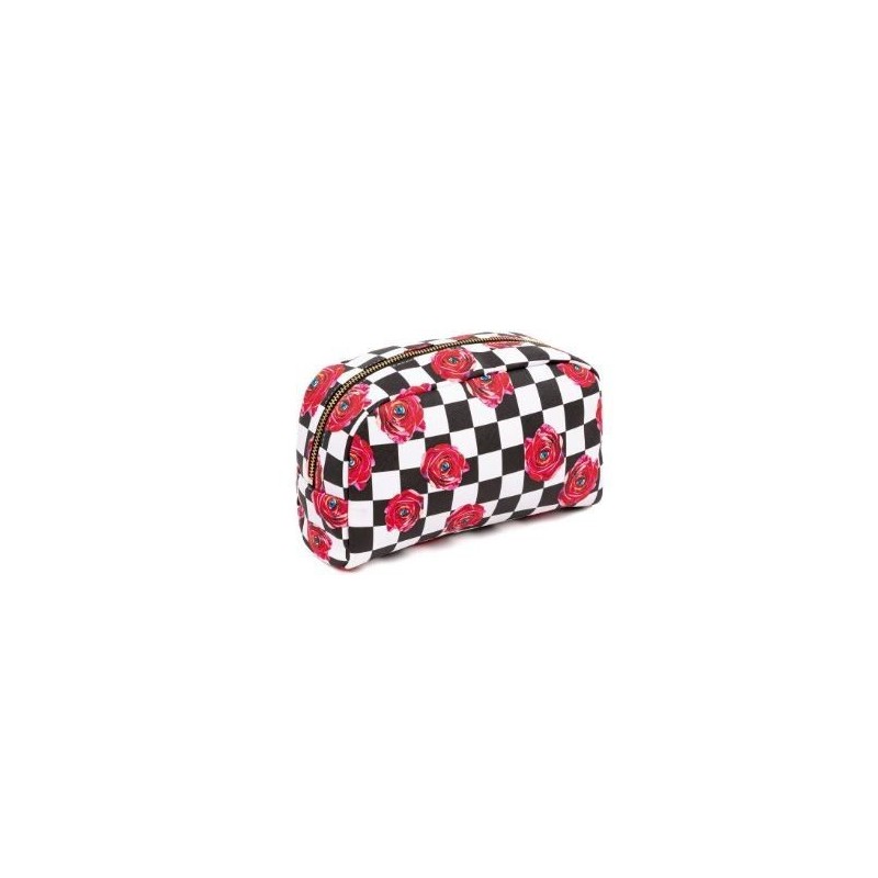 SELETTI Toiletpaper Beauty case Large 23x8 h.13 - ROSES ON CHECK