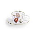 SELETTI Toiletpaper glass coffee set -i love you