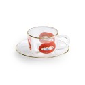 SELETTI Toiletpaper glass coffee set - shit