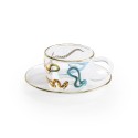 SELETTI Toiletpaper glass coffee set - snakes