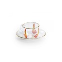 SELETTI Toiletpaper glass coffee set - tongue