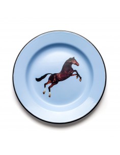 SELETTI Toiletpaper plate metal enameled - horse