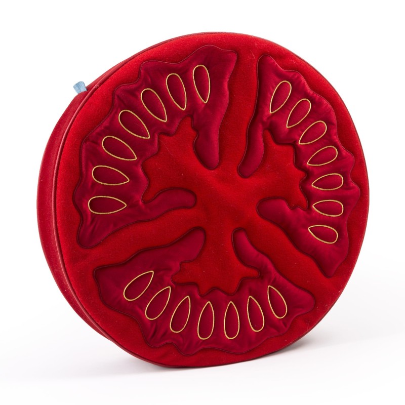 SELETTI Studio Job-Blow Hamburger sofa with Tomato and Gherkin