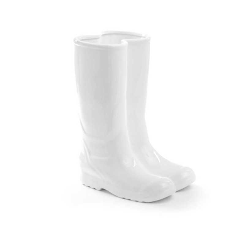 SELETTI umbrella stand in porcelain -rainboot