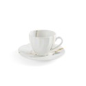 SELETTI Kintsugi Porcelain coffee cup + plate n'2