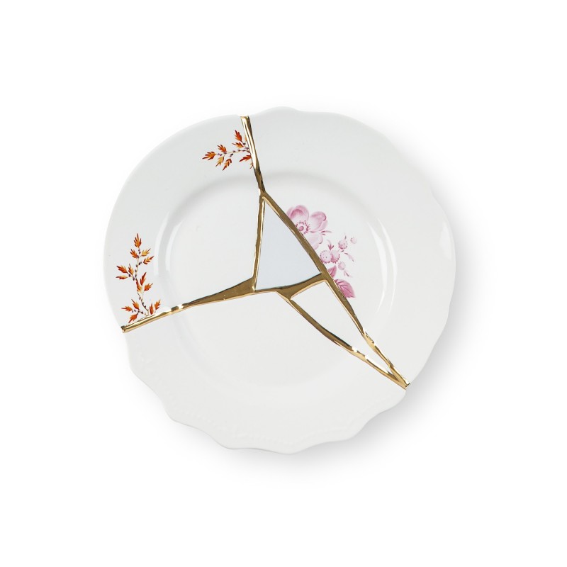 SELETTI Kintsugi Porcelain dessert plate n'2