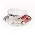 SELETTI Hybrid Porcelain tea cup + plate  - Zora