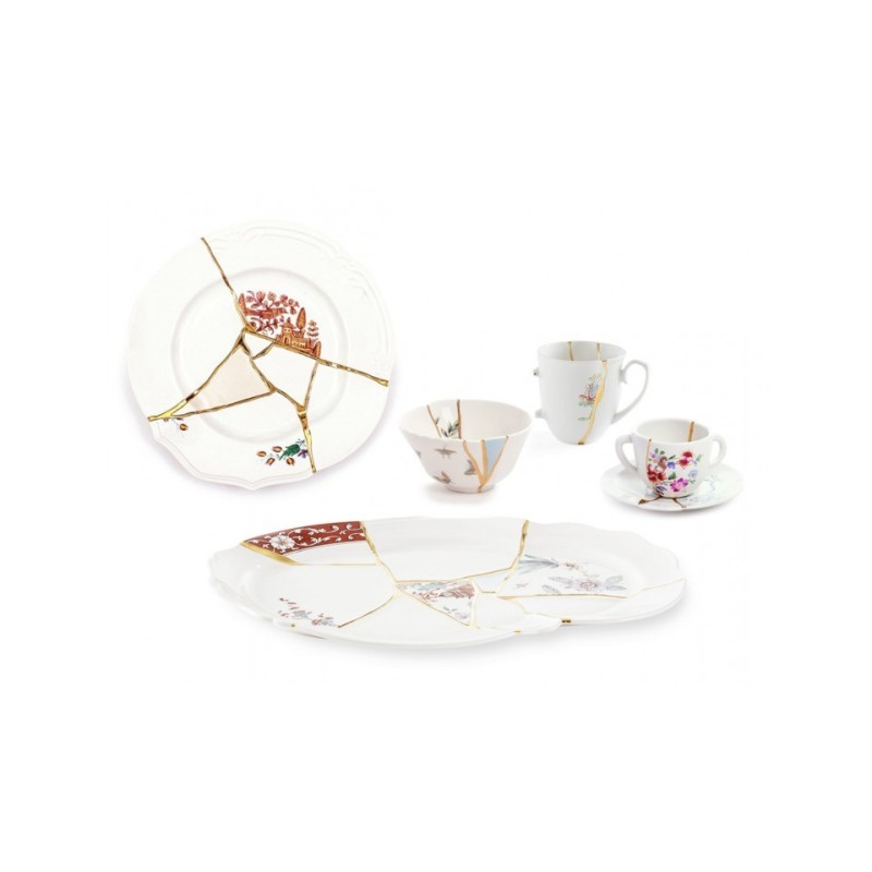 SELETTI Kintsugi Porcelain Tray