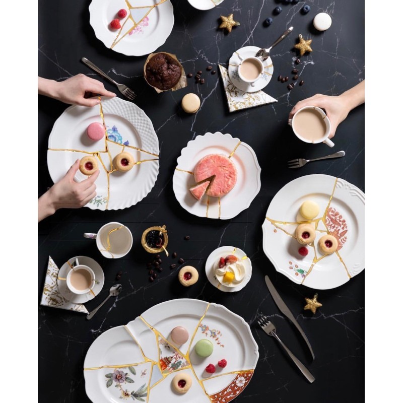 SELETTI Kintsugi Porcelain Tray