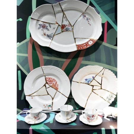 SELETTI Kintsugi Porcelain plate n'3