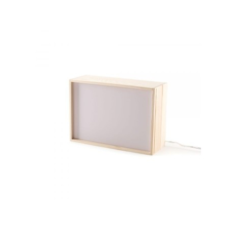 SELETTI lighthink_boxes box light wood - 4 written change - Cm.30x10,5 h.21
