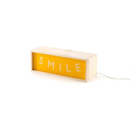 SELETTI lighthink_boxes box light wood - 4 written change - Cm.30x10,5 h.10,5