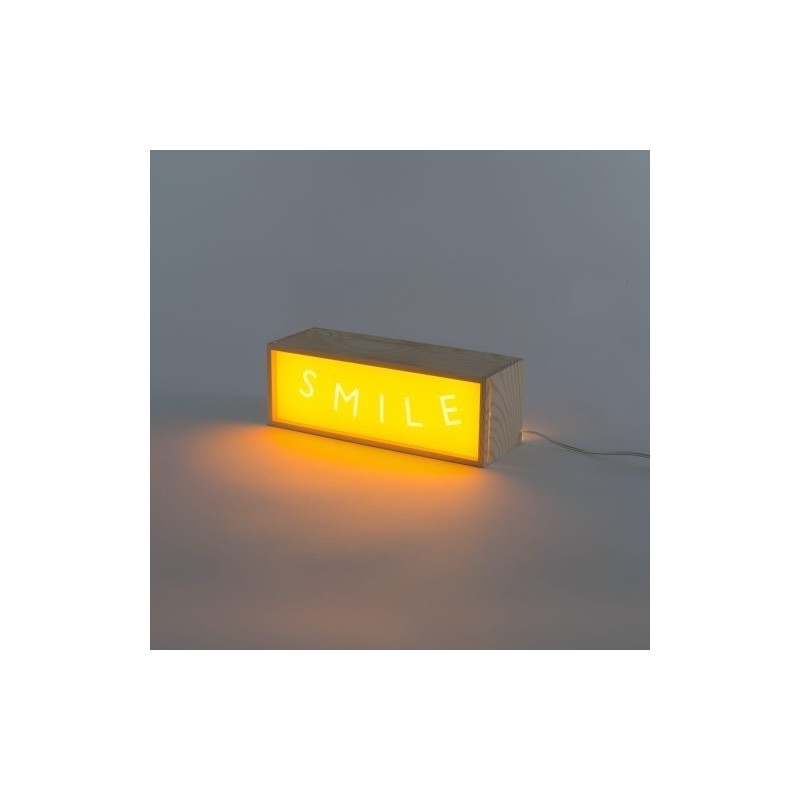 SELETTI lighthink_boxes box light wood - 4 written change - Cm.30x10,5 h.10,5