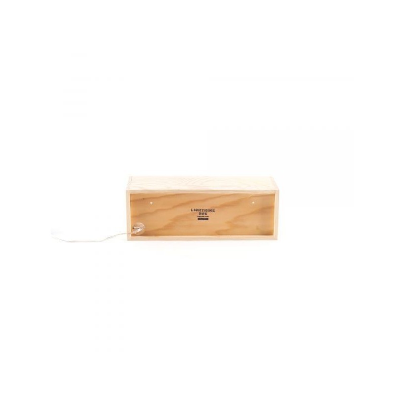SELETTI lighthink_boxes box light wood - 4 written change - Cm.30x10,5 h.10,5