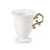 SELETTI i-wares porcelain mug - handle gold