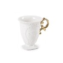 SELETTI i-wares porcelain mug - handle gold