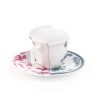 SELETTI Hybrid Porcelain coffee cup + plate  - Leonia