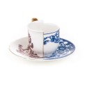 SELETTI Hybrid Porcelain coffee cup + plate  - Eufemia