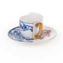 SELETTI Hybrid Porcelain coffee cup + plate  - Eufemia