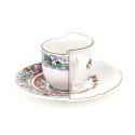 SELETTI Hybrid Porcelain coffee cup + plate  - Tamara