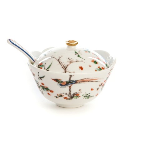 SELETTI Hybrid Porcelain Sugar Pot - Maurilia