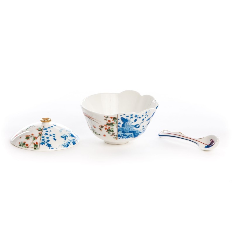 SELETTI Hybrid Porcelain Sugar Pot - Maurilia