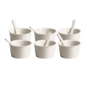 SELETTI Estetico Quotidiano set 6 porcelain ice cream bowl and spoon