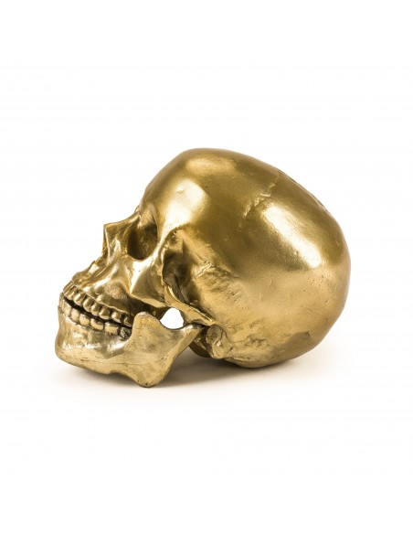 SELETTI Diesel Wunderkammer "Diesel-Human Skull" Aluminium human skull