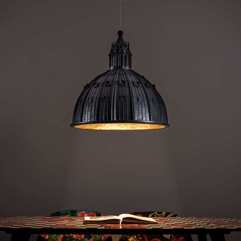 SELETTI Cupolone resin ceiling lamp - gray