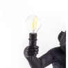 SELETTI The Monkey Lamp Standing Black - Outdoor