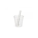 SELETTI coffee set 6 cups + 6 stirers glasses