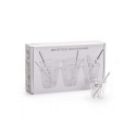 SELETTI coffee set 6 cups + 6 stirers glasses