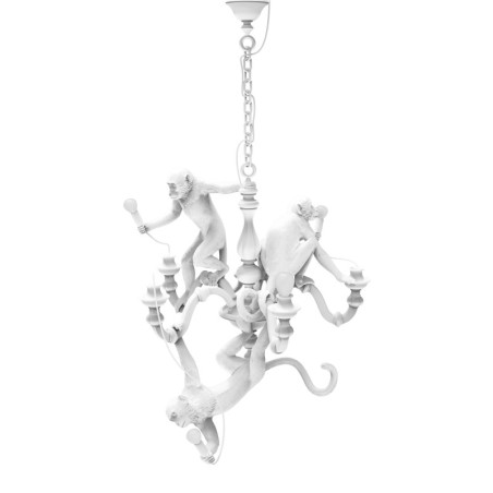 SELETTI Monkey chandelier - white