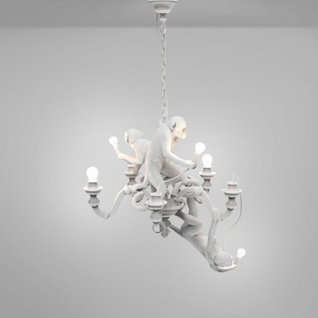 SELETTI Monkey chandelier - white