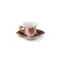 SELETTI Hybrid Porcelain coffee cup + plate  - Sagala