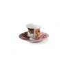SELETTI Hybrid Porcelain coffee cup + plate  - Sagala