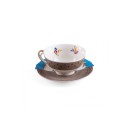 SELETTI Hybrid Porcelain tea cup + plate  - Kerma