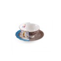 SELETTI Hybrid Porcelain tea cup + plate  - Kerma