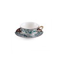 SELETTI Hybrid Porcelain tea cup + plate  - Aspero